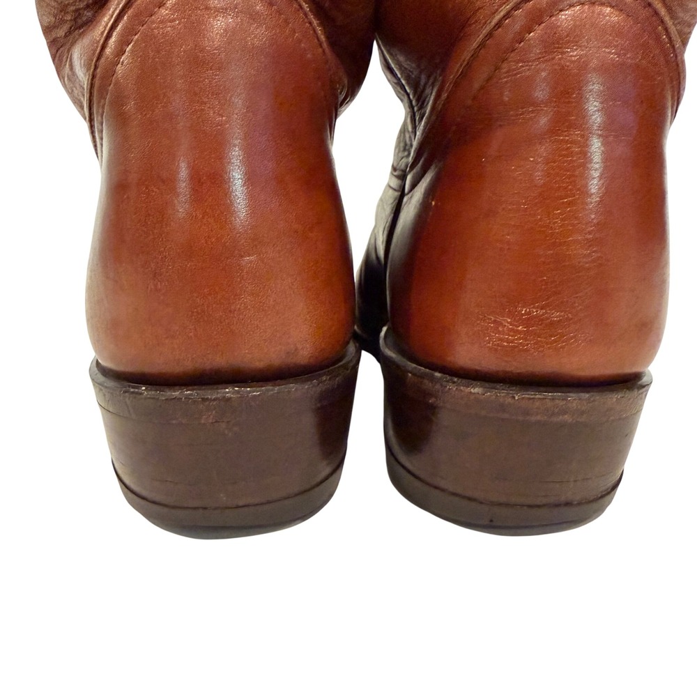 Tony Lama 5084 Western Cowboy Boots‎ Men's 8.5D Leather Brown Classic Vintage - Picture 4 of 11